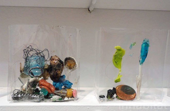 green design, eco design, sustainable design, Yuki Agematsu, recycled art, Real Fine Arts Brooklyn, Nada Art Fair, trash sculpture