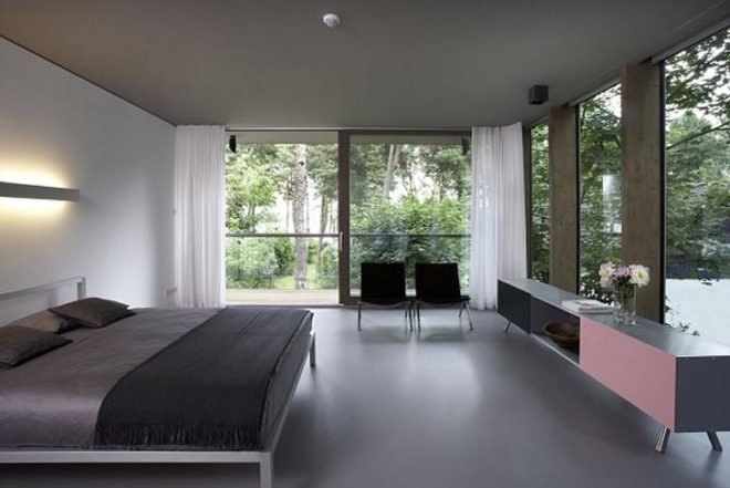 Ahlbrech Felix Scheidt Kasprush, Minimum House, Berlin, Energy-efficient, active energy, passive energy, Modular, modernist, pine forest, open-plan, Sustainable Building, Architecture, energy efficiency, Green Lighting