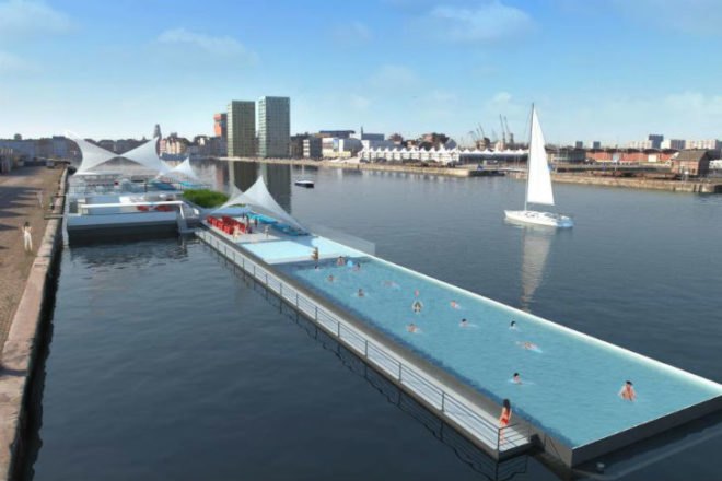 Badboot Antwerpen, Sculp(it), badboot, floating swimming pool, eco swimming pool, antwerp, floating pool, water filtration