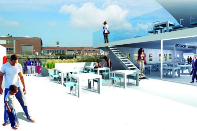 Badboot Antwerpen, Sculp(it), badboot, floating swimming pool, eco swimming pool, antwerp, floating pool, water filtration