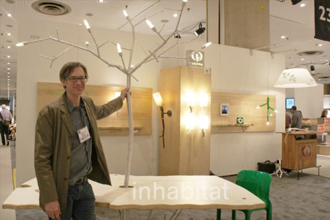 CPLighting, Chris Poehlmann, Recycled Pipe Lamps, Tree branch lamps, tree lamps, tree lamp dining room table, LED lamps, LED chandelier, branch chandelier