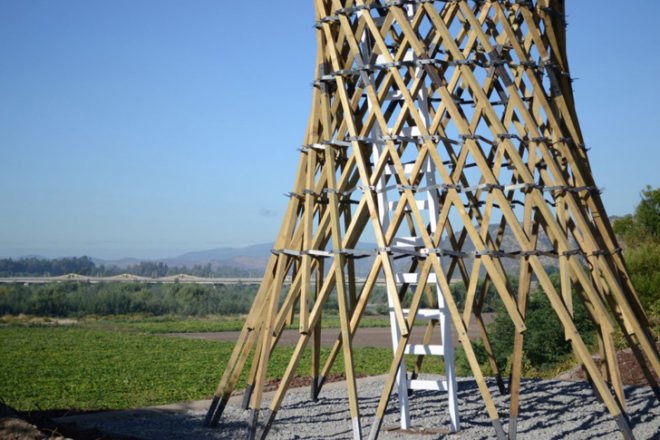 Carlos Jarpa, Vigilante Maule, eco tower, lookout point, chilean architecture, vineyard architecture, Timber Frame Tower, wood structures, eco wood structure, sustainable wood structures, wood lookout points