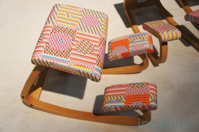 Colorful Print Kneeling Chair