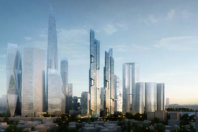 Danging Dragons, Adrian Smith + Gordon Gill, Seoul Korea, Adrian Smith, skyscrapers, Yongsan
