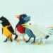 Diana Beltran Herrera, paper birds, paper sculptures, biodegradable paper, colorful birds, Blackbirds, Hummingbirds, swans, toucans, Colombian art, Art, Green Materials, Recycling / Compost