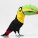Diana Beltran Herrera, paper birds, paper sculptures, biodegradable paper, colorful birds, Blackbirds, Hummingbirds, swans, toucans, Colombian art, Art, Green Materials, Recycling / Compost
