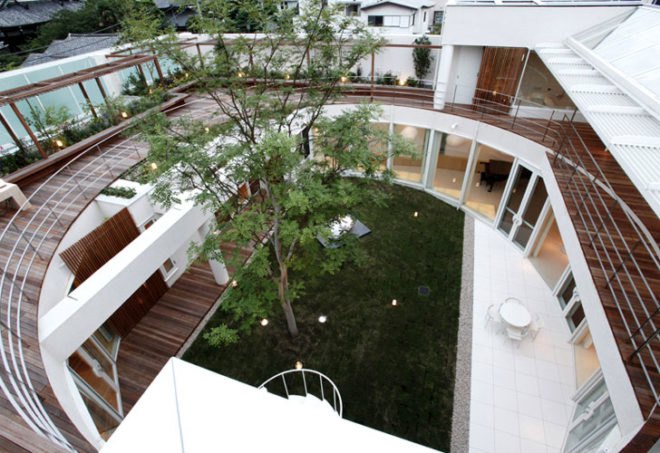 Edward Suzuki, F Residence, Courtyard, Green architecture, Sustainable architecture, green design