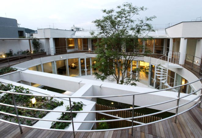 Edward Suzuki, F Residence, Courtyard, Green architecture, Sustainable architecture, green design