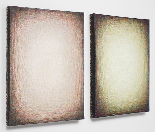 green design, eco design, sustainable design, Emil Lukas, Sperone Westwater Art Gallery, thread art, string art, eco-art