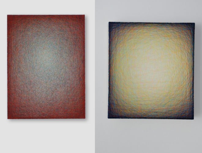 green design, eco design, sustainable design, Emil Lukas, Sperone Westwater Art Gallery, thread art, string art, eco-art