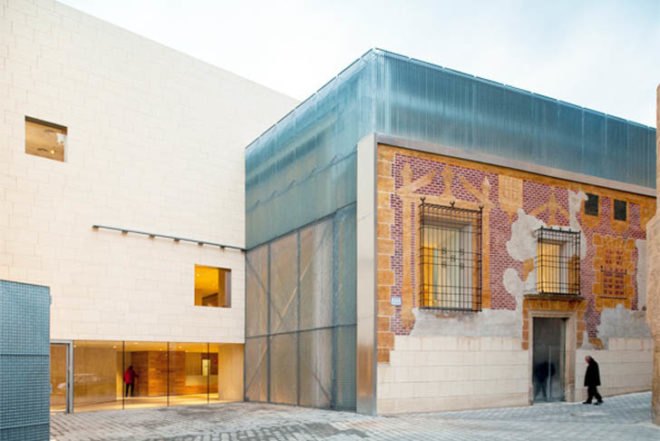 Exit Architects, Holy Week Museum Hellin, Museo de Semana Santa de Hellín, U-profile glass, concrete, contrasting facade, old and new, spain, architecture, green design, sustainable design, eco-design, green renovation, adaptive reuse, Spain, architecture