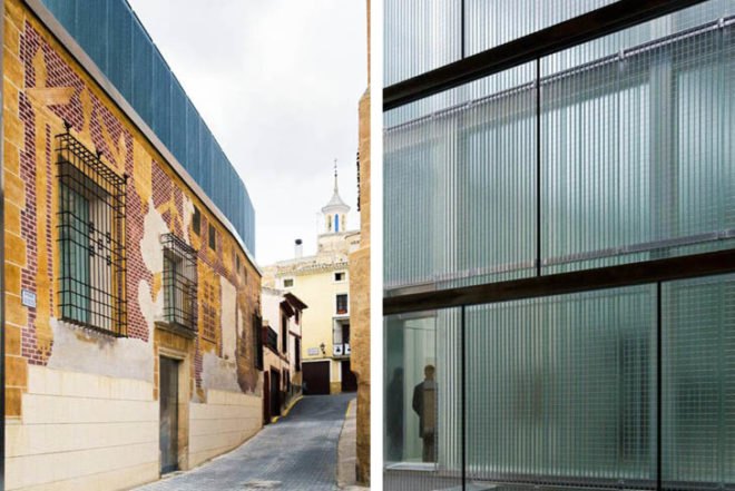 Exit Architects, Holy Week Museum Hellin, Museo de Semana Santa de Hellín, U-profile glass, concrete, contrasting facade, old and new, spain, architecture, green design, sustainable design, eco-design, green renovation, adaptive reuse, Spain, architecture