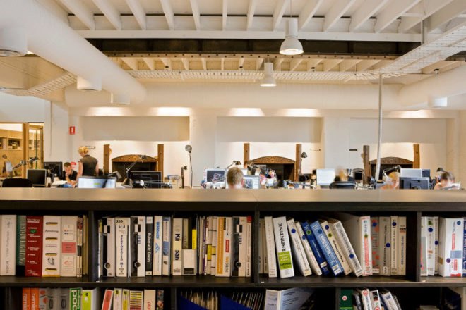 Hassell Studio Brisbane, HASSELL, architecture office, brisbane, adaptive reuse, green renovation, factory conversion, eco office