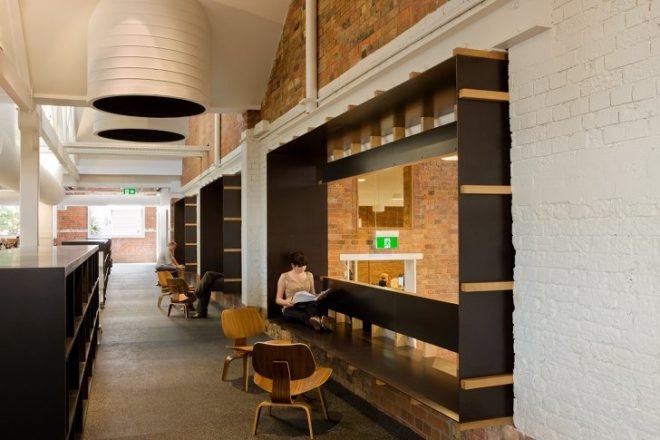 Hassell Studio Brisbane, HASSELL, architecture office, brisbane, adaptive reuse, green renovation, factory conversion, eco office