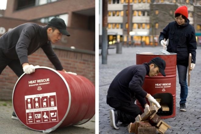 Hikaru Imamura, Heat Rescue Disaster Recovery, Warm food, Earthquakes, japan, japanese design, rescue kit, natural disasters, Milan Furniture Fair, Green Products, Design for Health, Disaster-proof design,