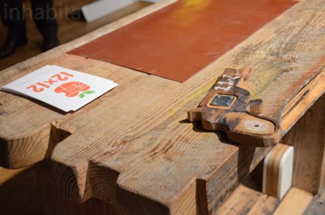 Ill be Leroy Desk, Carlos Little, 12x12, wanted design, reclaimed wood, reclaimed nyc building wood, sustainable furniture, green furniture, new york design week, nyc design week 2012, sustainable design, green design