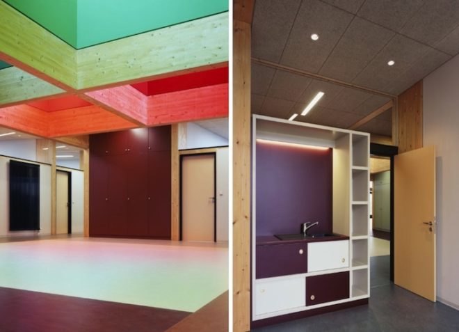 Ecker Architekten, Buchen, Germany, Dandelion Clock, daylighting, modular design, passive cooling, natural ventilation, educational architecture, green design, sustainable design, eco-design, sustainably-sourced wood, solar-gain