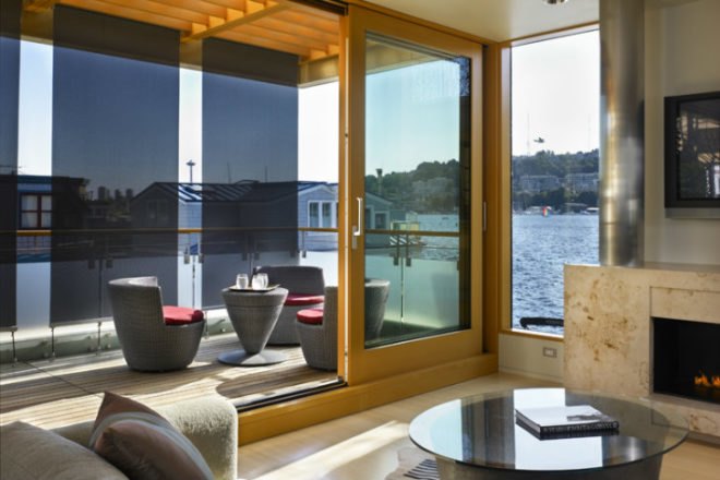 Lake Union Floating Home, Vandeventer + Carlander Architects, floating home, seattle, energy efficient home, floating house