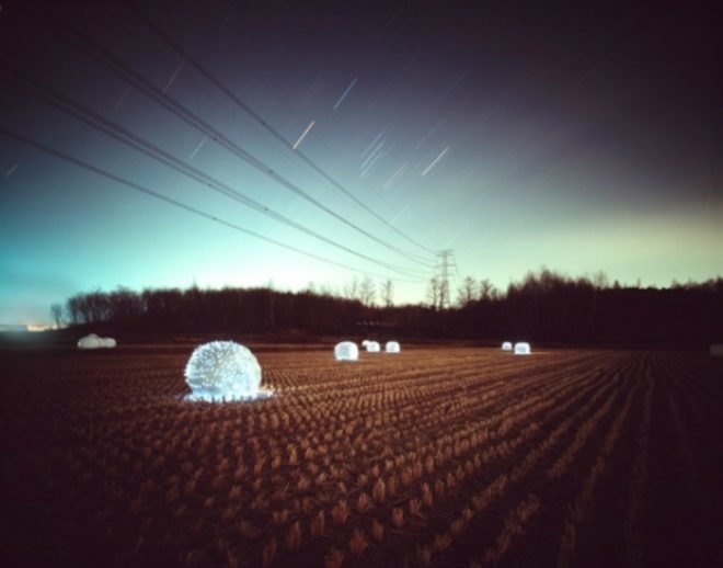 Lee Eunyeol, starry night, landscape photography, light installations, green art, landscape art, environmental photography