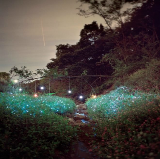 Lee Eunyeol, starry night, landscape photography, light installations, green art, landscape art, environmental photography