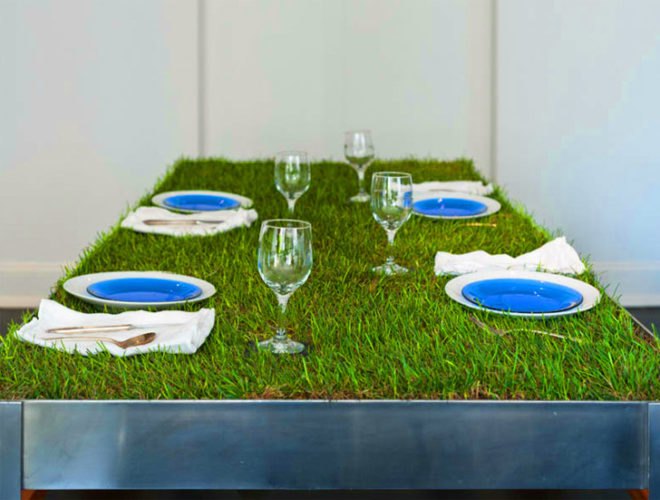 picNYC table, haiko cornelissen architecten, grass table, living furniture, green interiors, green furniture, sustainable furniture, green design, sustainable design, grass furniture, voos furniture, planter table, wanted design, new york design week, ny design week 2012