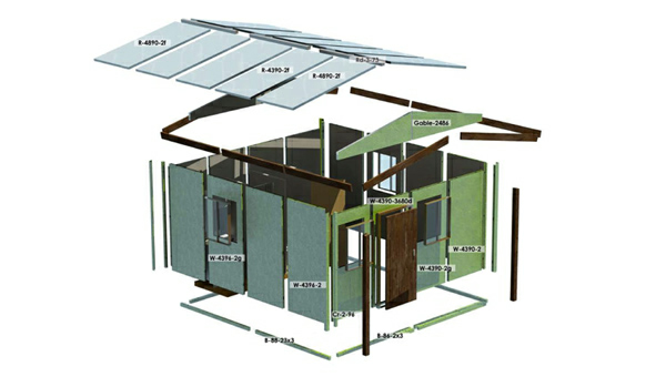 SIPs, Low cost prefab, emergency housing, QuickHab, FEMA house, flatpack house,low income housing,
