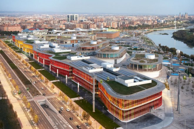 Reconversion Expo-Zaragoza, Estudio Lemela, zaragoza, expo 2008, green renovation, eco offices, green office park, green roof