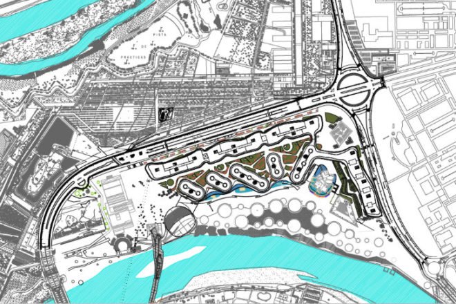 Reconversion Expo-Zaragoza, Estudio Lemela, zaragoza, expo 2008, green renovation, eco offices, green office park, green roof