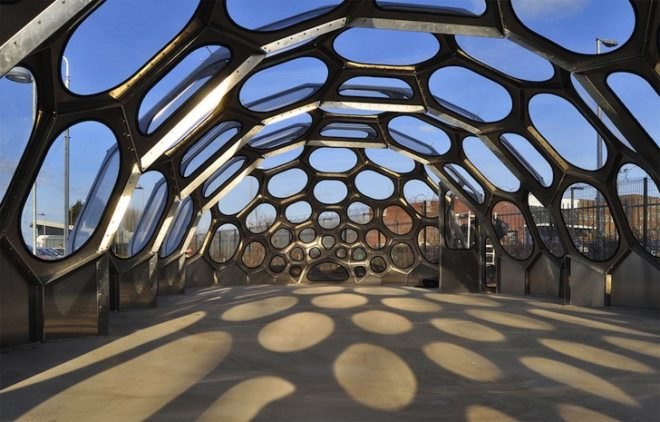 N55, Anne Romme, Denmark, Bristol, greenhouse, geodesic dome, South Bristol Skills Academy, UK, Bristol, green design, prefabricated design, modular design, eco-design, biomimicry, sea urchin, architecture, urban farming