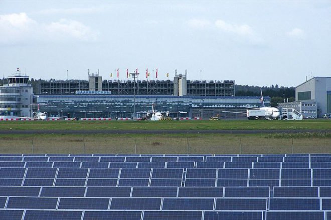 Saarbrücken, airport, solar, France, solar array