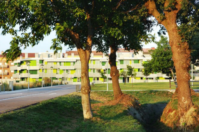 Santa Eugenia Housing, balio Rull ADD, santa eugenia de berga, spain, social housing, brise soleil, daylighting, sun shade
