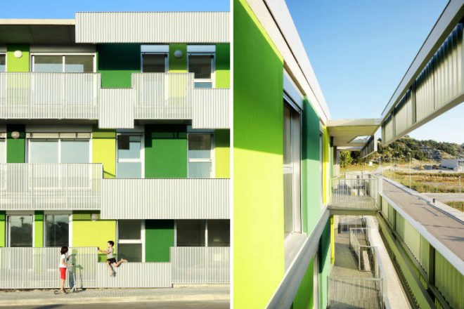 Santa Eugenia Housing, balio Rull ADD, santa eugenia de berga, spain, social housing, brise soleil, daylighting, sun shade