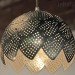colander light, Nadia Belalia, colander lamp, green lighting, steampunk light,