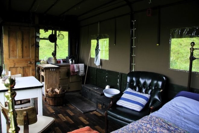 The Beer Moth, eco-travel, eco-tourism, design, recycled materials, adaptive reuse, green design, sustainable design, eco design, refurbished fire truck, Canopy & Stars, Inshriach House, recycled materials