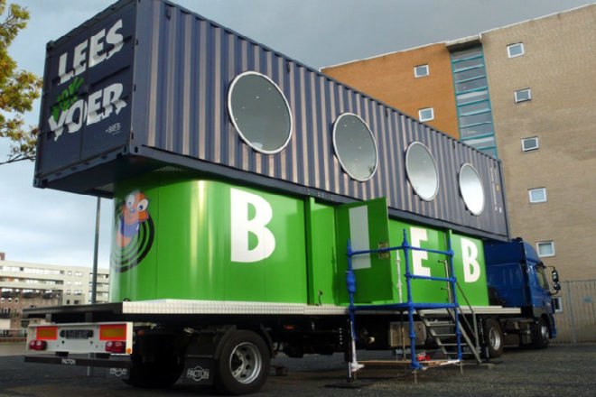 Top 6 Pop Up Libraries, library, pop up library, eco library, eco inspiration, BiebBus,