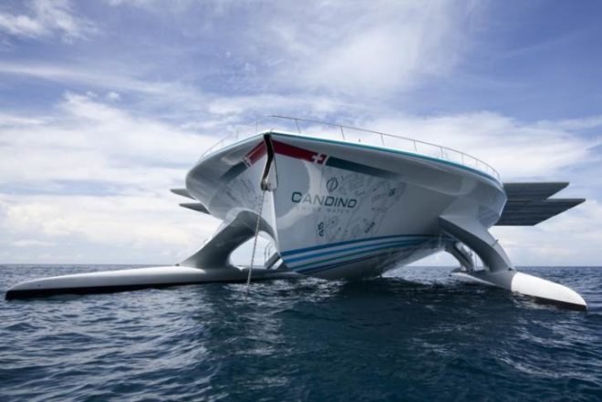 Turanor PlanetSolar, PlanetSolar, solar power, solar-powered boat, green transportation, Raphael Domjan, solar panels, green boat