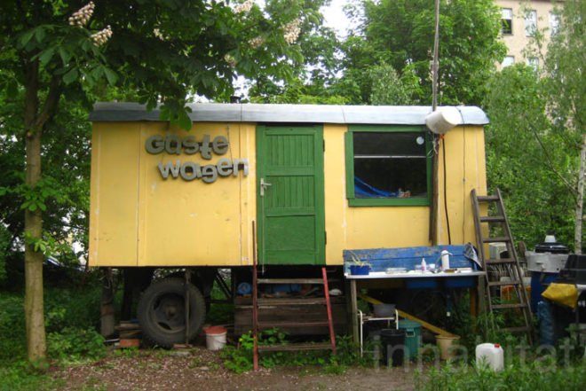 Berlin,Wagendorf Lohmühle, Caravan Village, experimental architectural, vermicompost, compost, rain water collection system, clothes recycling, art, recycled materials, caravan, kreuzberg, Prefab Housing, Architecture, Urban design social design, Renewable Energy Recycling / Compost, Botanical,