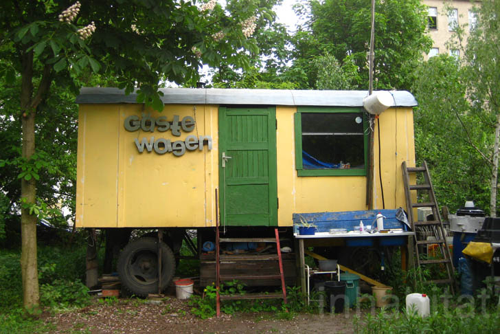 Berlin,Wagendorf Lohmühle, Caravan Village, experimental architectural, vermicompost, compost, rain water collection system, clothes recycling, art, recycled materials, caravan, kreuzberg, Prefab Housing, Architecture, Urban design social design, Renewable Energy Recycling / Compost, Botanical,