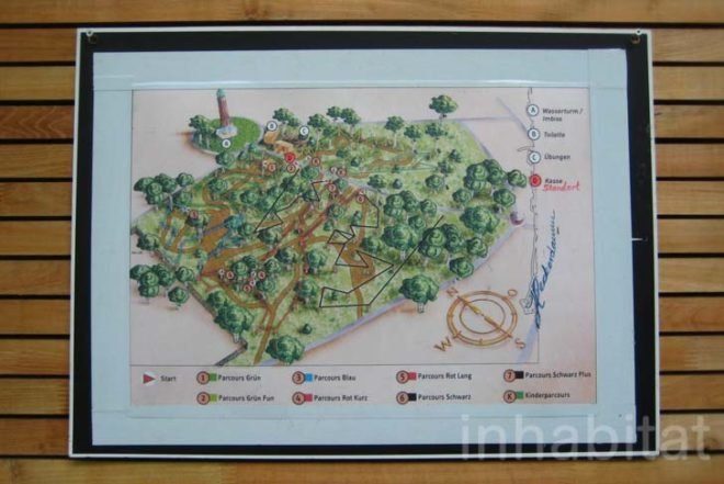 Waldhochseilgarten, Botanical, Zero energy, Landscape Architecture, berlin, Edelrid SmartBelay System, Volkspark Jungfernheide, climbing circuits, harness, treetops