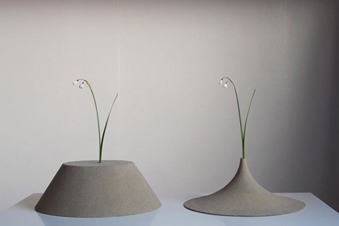 Yukihiro Kaneuchi, Sand Vases, renewable cork, beach sand, Bou-Taoshi, japanese design, Art, Green Materials, Green Home decor