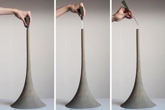 Yukihiro Kaneuchi, Sand Vases, renewable cork, beach sand, Bou-Taoshi, japanese design, Art, Green Materials, Green Home decor