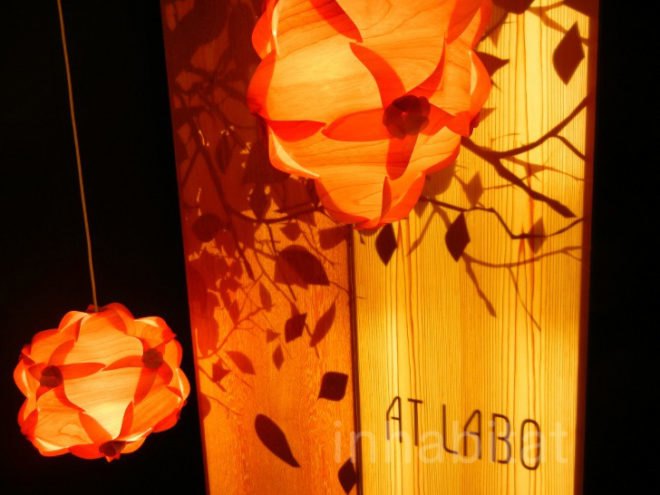 “green furniture”, design week, eco design, green design, ICFF, International Contemporary Furniture Fair, new york design week, sustainable design, at labo, at labo lighting, green lighting, wood veneer lamps, lightweight lamps, flatpack lamps, wooden lamps, japanese lamps