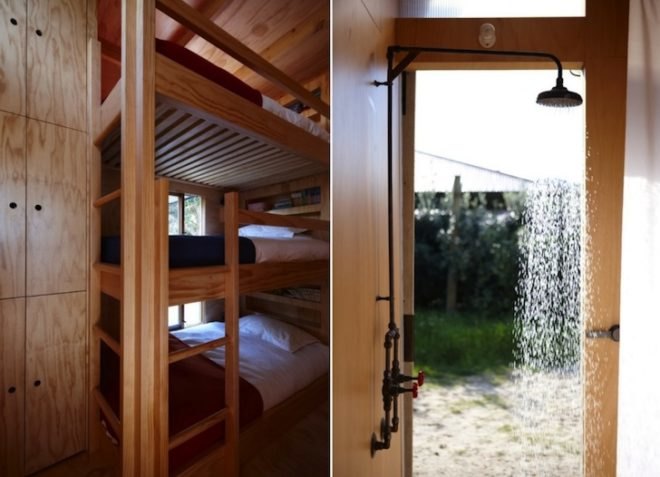 Crosson Clarke Carnachan Architects, Whanapoua Sled house, sleds, beach, New Zealand, natural materials, grey water recycling, rising seas, climate change, green design, sustainable design, eco-design, modular design
