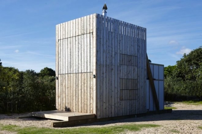 Crosson Clarke Carnachan Architects, Whanapoua Sled house, sleds, beach, New Zealand, natural materials, grey water recycling, rising seas, climate change, green design, sustainable design, eco-design, modular design