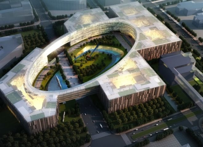 ZNA Architects, Baidu Science and Technology Campus, Beijing, China, Mixed-Used development, green design, sustainable design, eco-design, university, urban space, green space, urban park