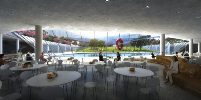 ZNA Architects, Baidu Science and Technology Campus, Beijing, China, Mixed-Used development, green design, sustainable design, eco-design, university, urban space, green space, urban park
