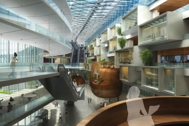 ZNA Architects, Baidu Science and Technology Campus, Beijing, China, Mixed-Used development, green design, sustainable design, eco-design, university, urban space, green space, urban park