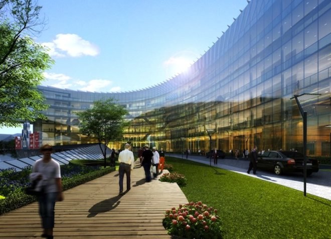 ZNA Architects, Baidu Science and Technology Campus, Beijing, China, Mixed-Used development, green design, sustainable design, eco-design, university, urban space, green space, urban park