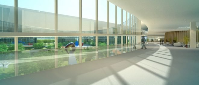 ZNA Architects, Baidu Science and Technology Campus, Beijing, China, Mixed-Used development, green design, sustainable design, eco-design, university, urban space, green space, urban park