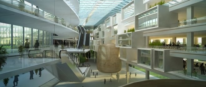 ZNA Architects, Baidu Science and Technology Campus, Beijing, China, Mixed-Used development, green design, sustainable design, eco-design, university, urban space, green space, urban park